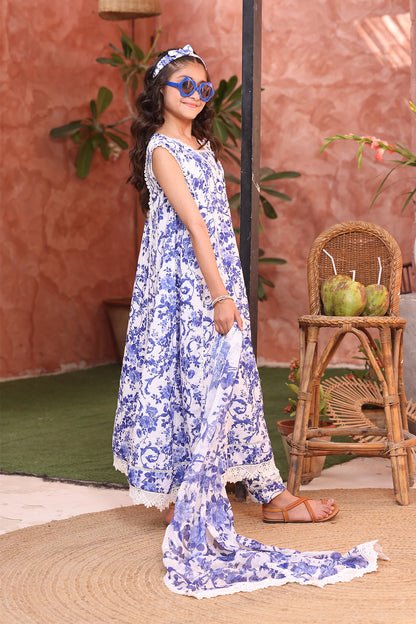 Floral Printed Lawn Chicken Kari 3pc Suit | S-Prints | S3294