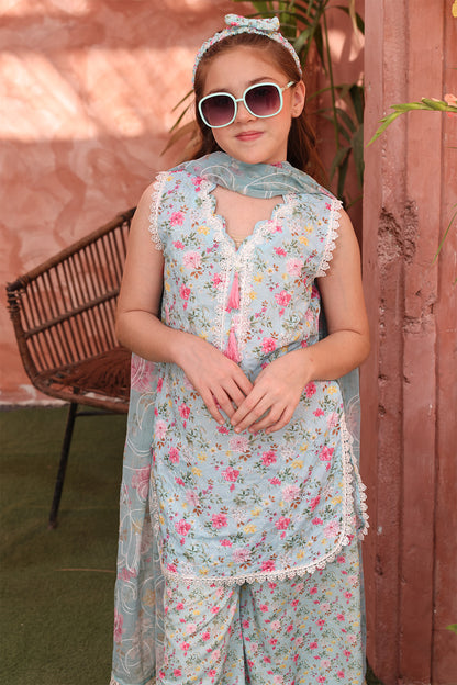 Floral Printed Lawn Chicken Kari 3pc Suit | S-Prints | S3296