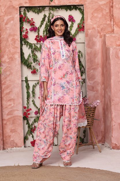 Floral Printed Lawn Chicken Kari 3pc Suit | S-Prints | S123295