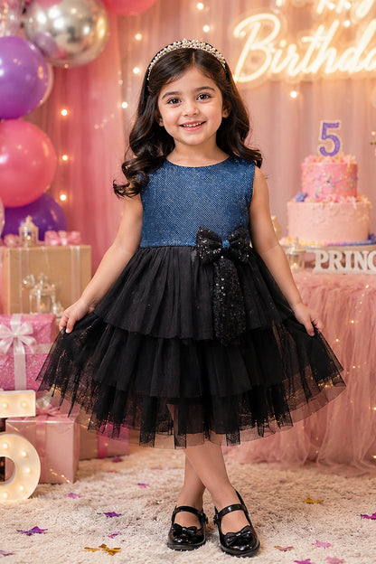 Sparkle & Tiered Tulle Partywear Frock