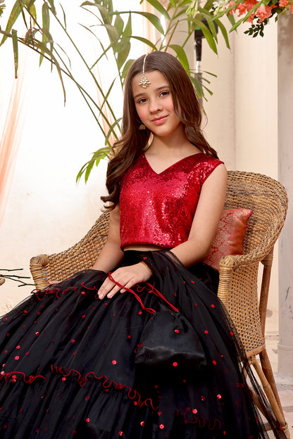 Sequins & Net Lehenga Choli | SHENDI | L3190 & L123190