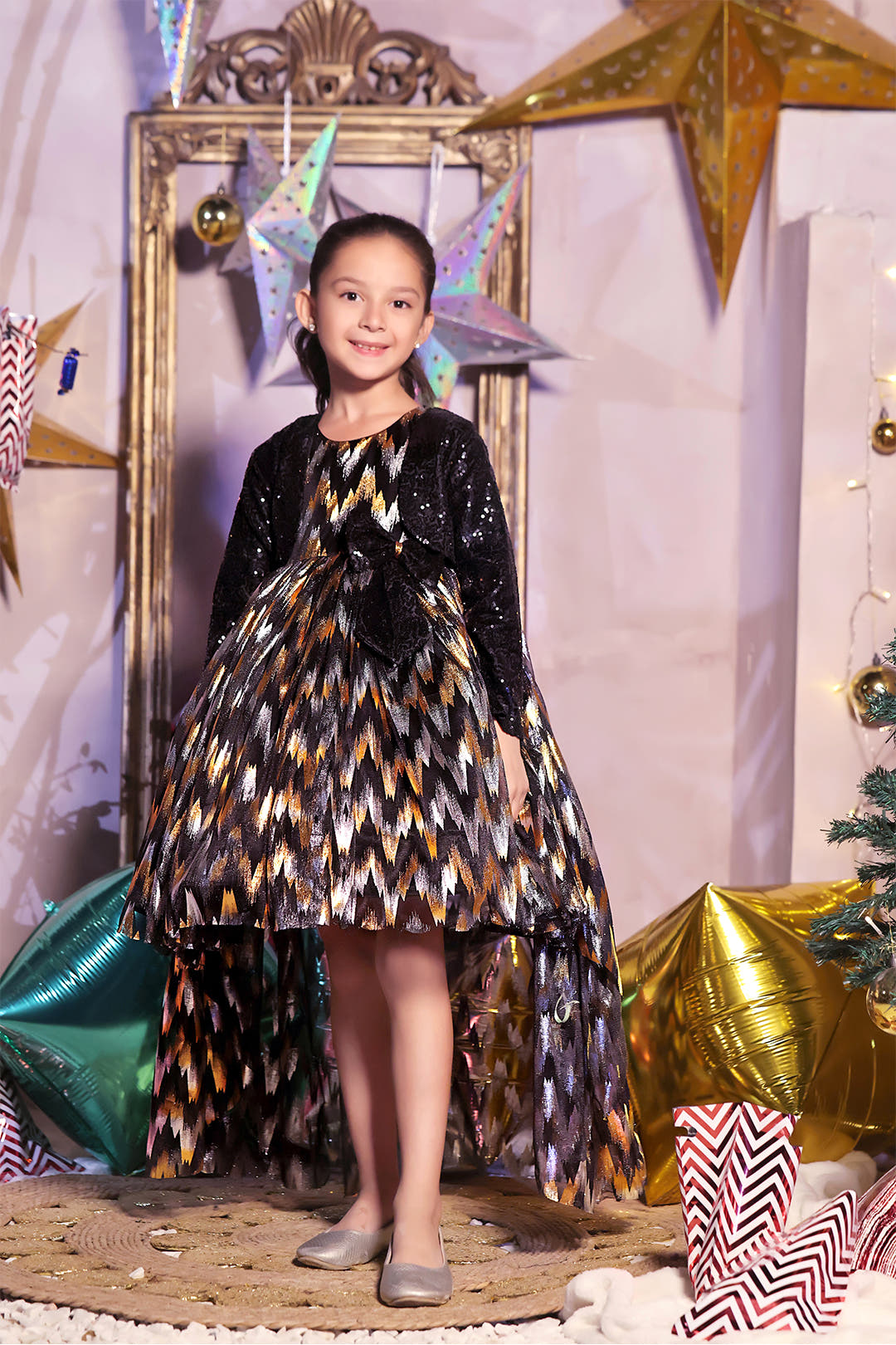 SANA'S printed frock Pakistan Eid