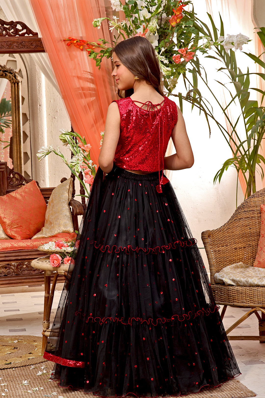 Sequins & Net Lehenga Choli | SHENDI | L3190 & L123190