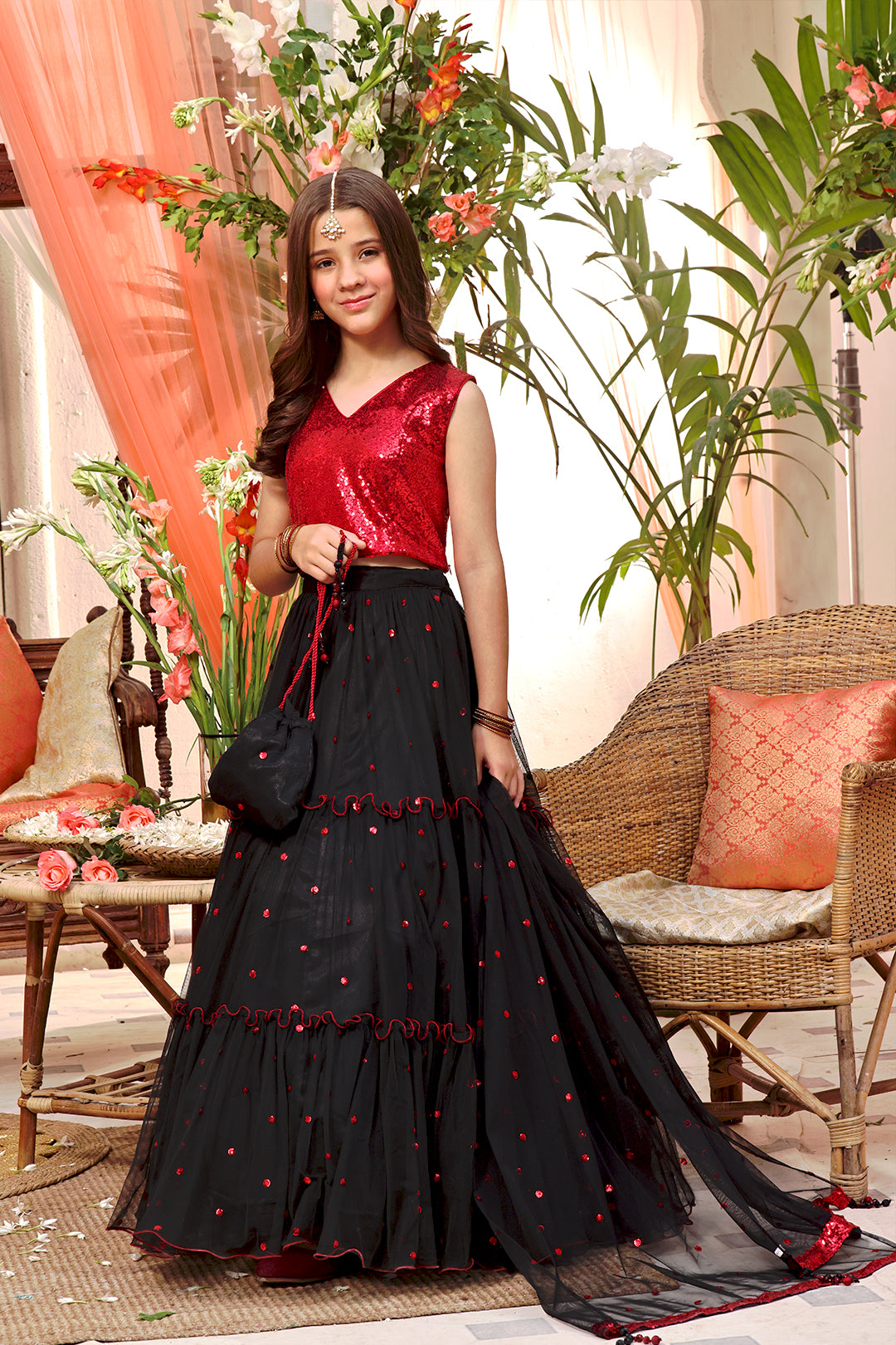 Sequins & Net Lehenga Choli | SHENDI | L3190 & L123190