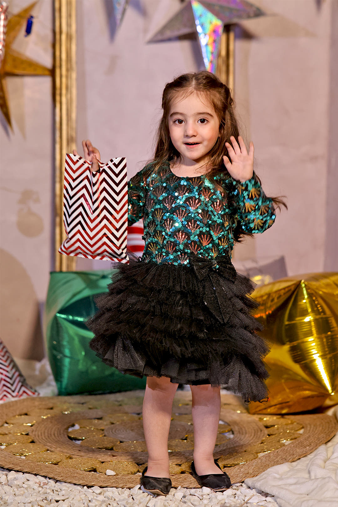 SANA'S net frock Pakistan Eid