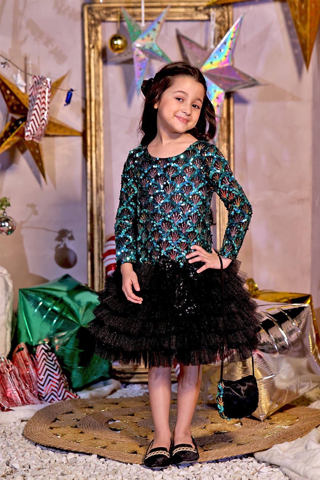 SANA'S net frock Pakistan Eid