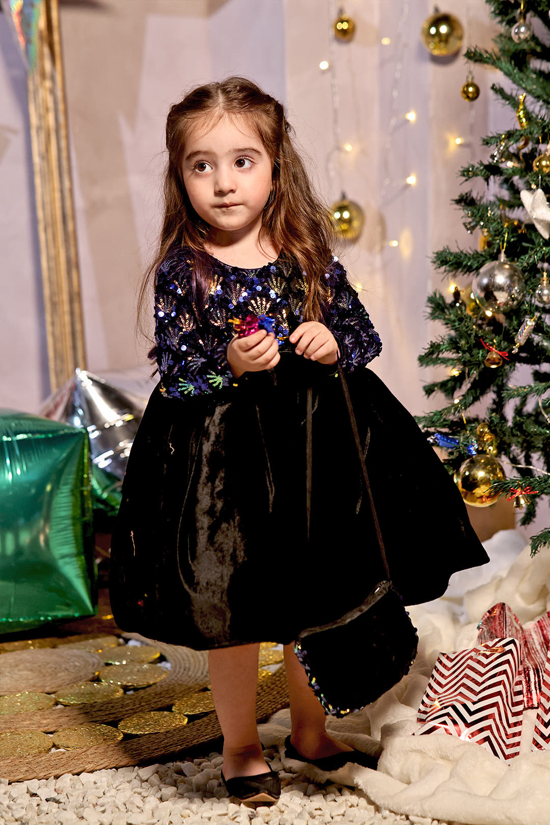 SANA'S velvet frock Pakistan Eid