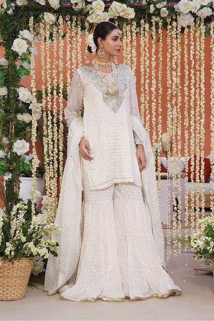 Zari & Lorex Embroidered Gharara | NIKHAAR | G202288