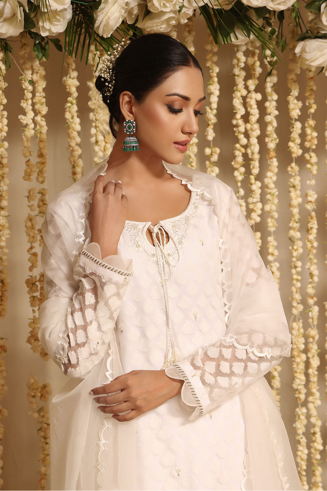 SANA'S red embroidered suit Pakistan occasion wear