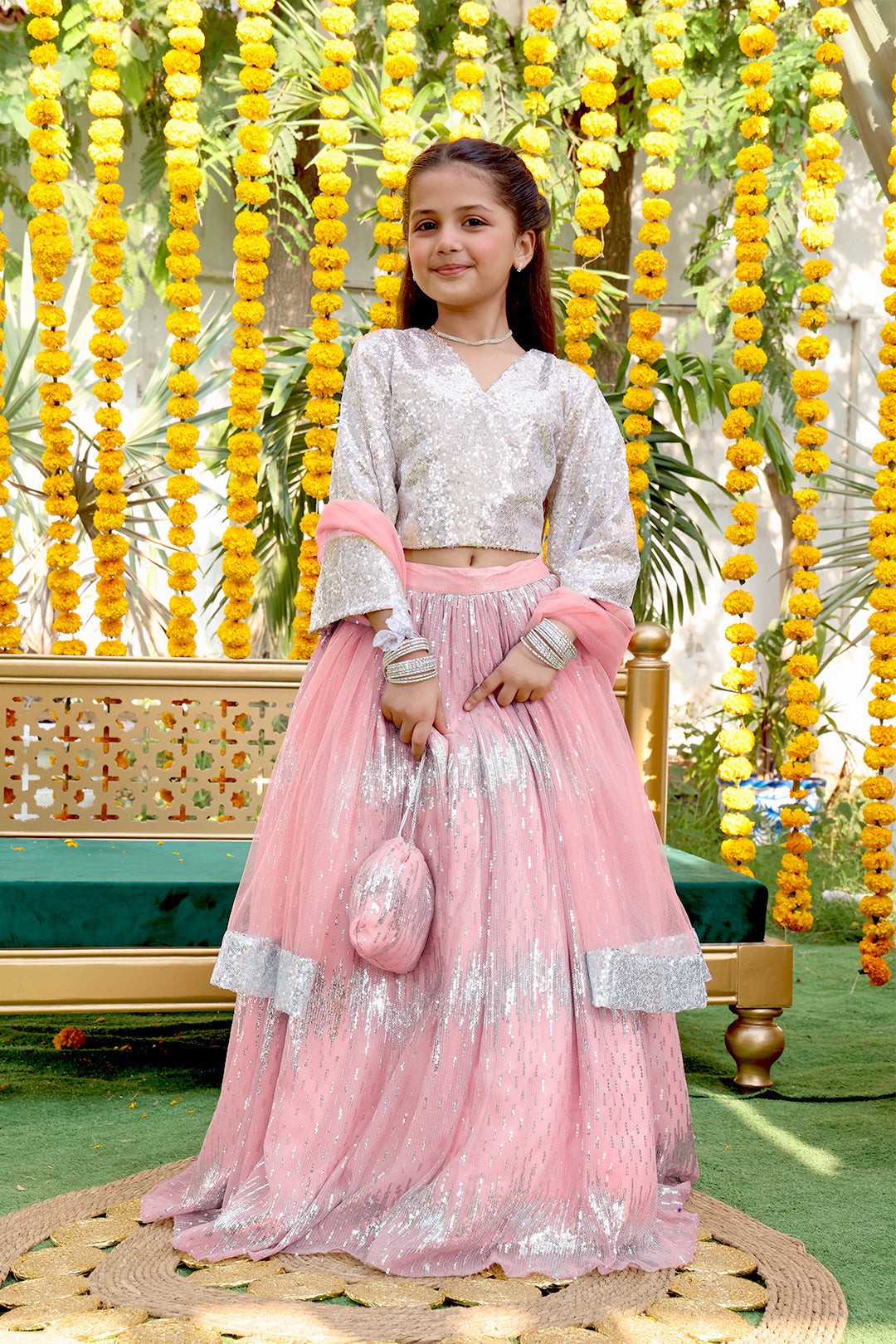 Self Sequins & Net Lehenga Choli | SHENDI | L3203 & L123203