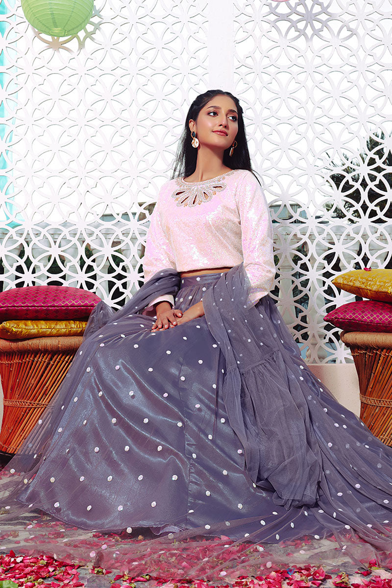 Handwork Embroidered Lehenga Choli | SHENDI | L123187