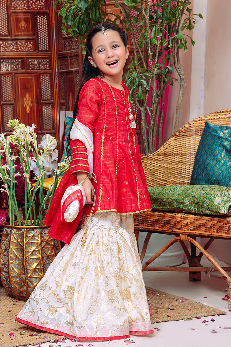 SANA'S zari cotton gharara suit Pakistan occasion wear