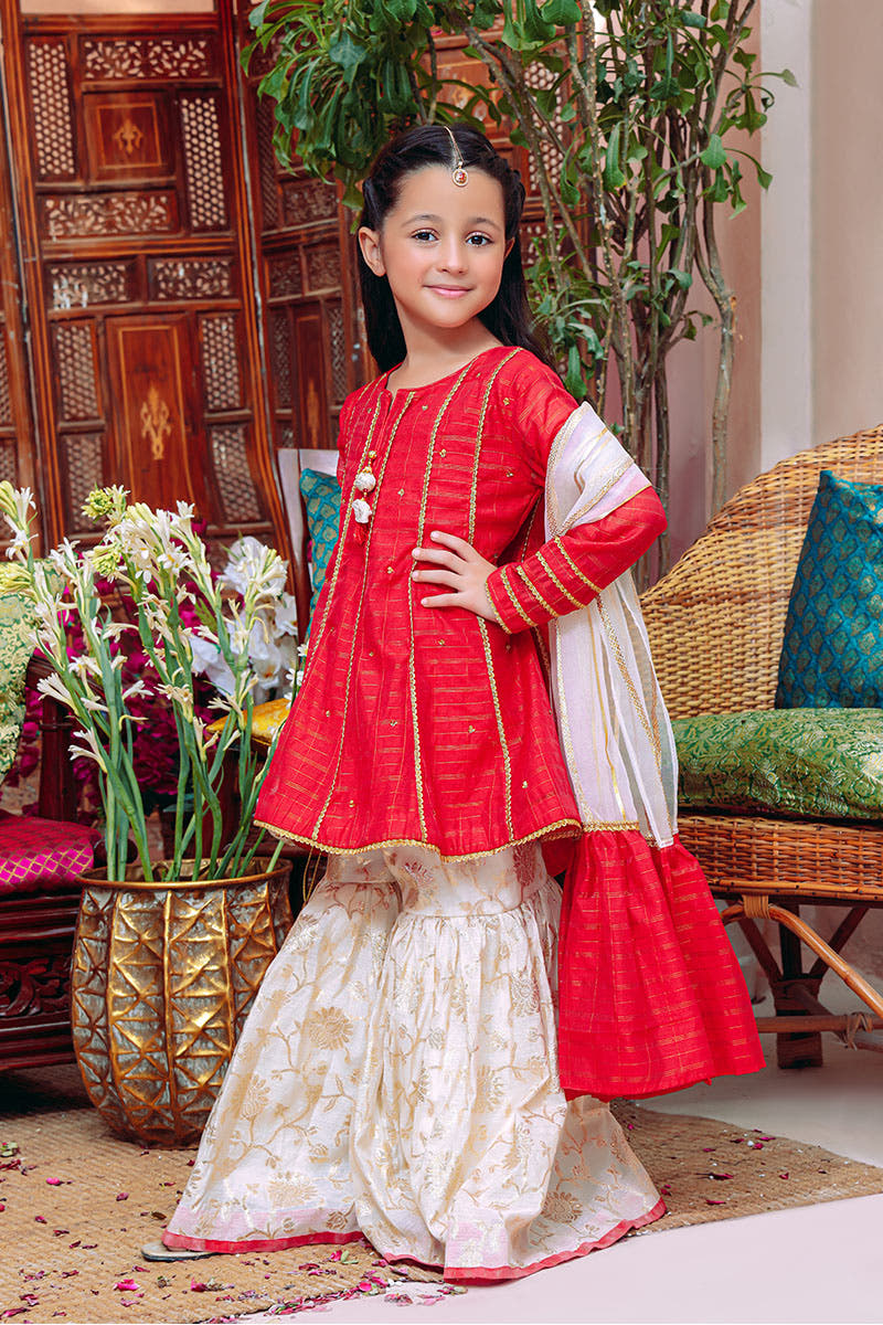 SANA'S zari cotton gharara suit Pakistan occasion wear