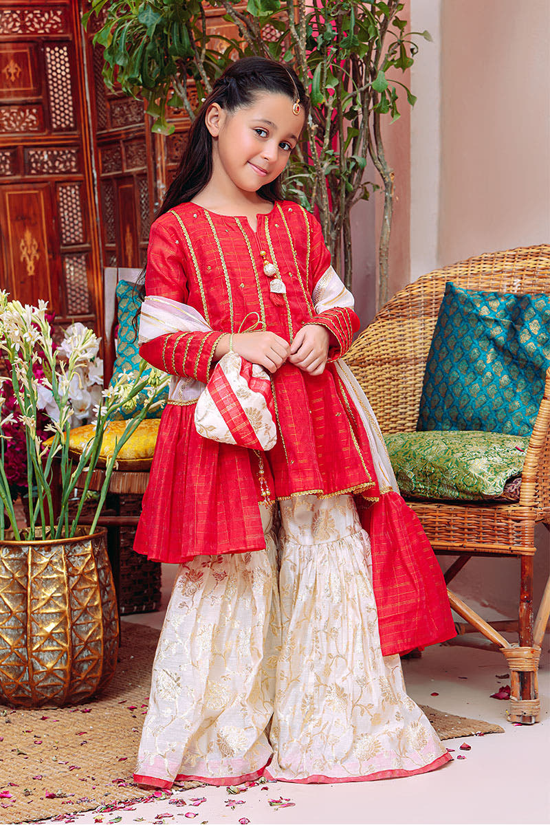 SANA'S zari cotton gharara suit Pakistan occasion wear