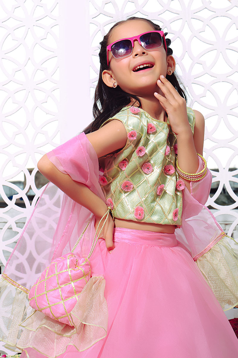 SANA'S red embroidered lehenga Pakistan occasion wear