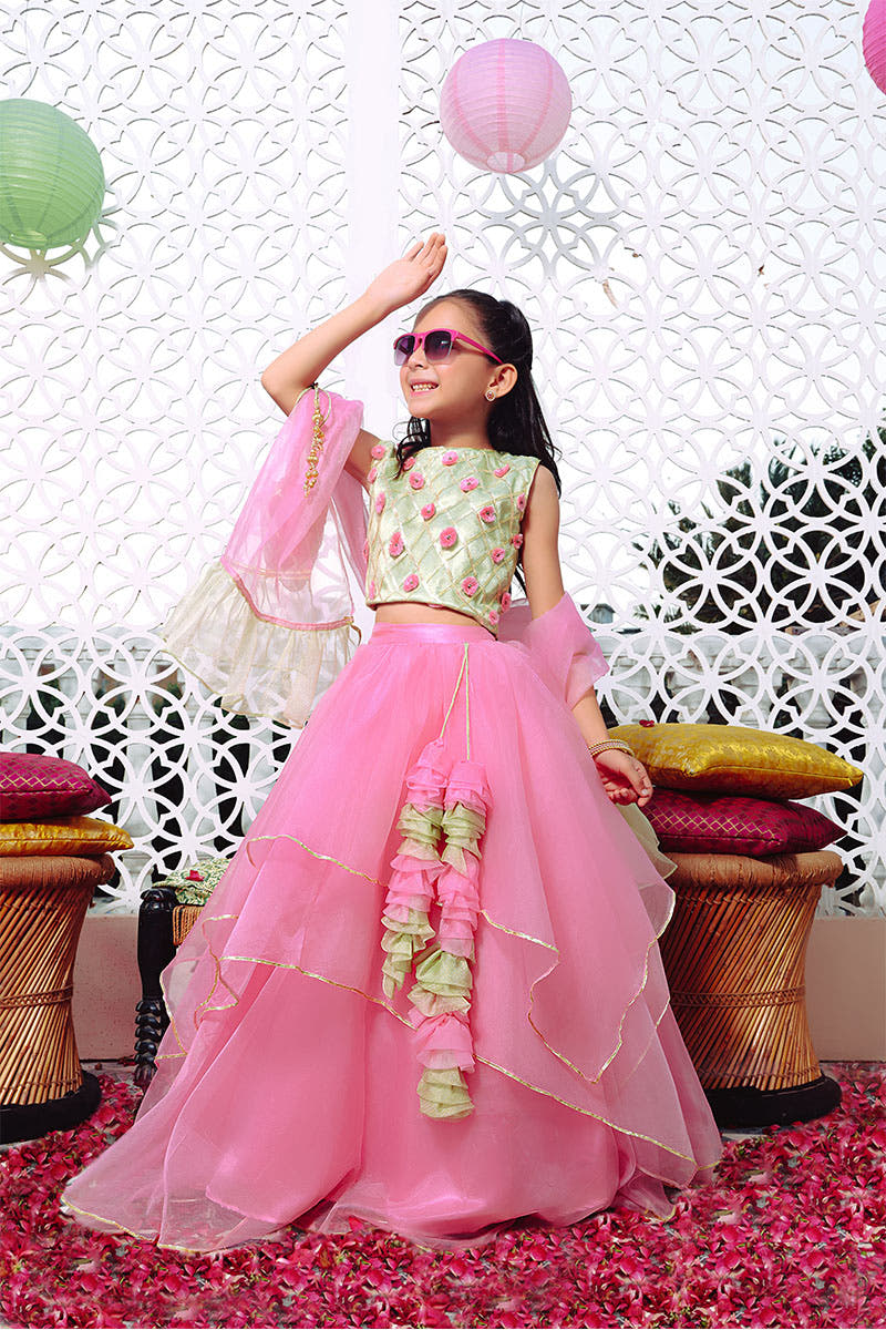 SANA'S red embroidered lehenga Pakistan occasion wear