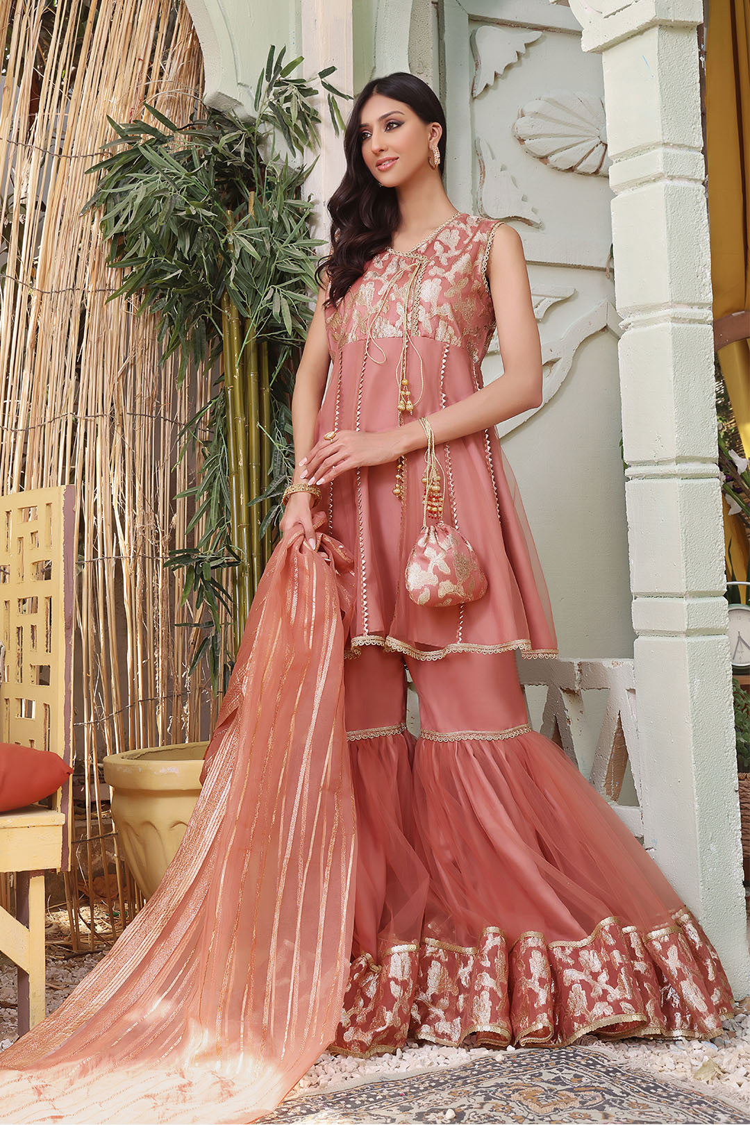 Lorex & Net Gharara 3pc Suit | SHIREEN FESTIVE | G123162