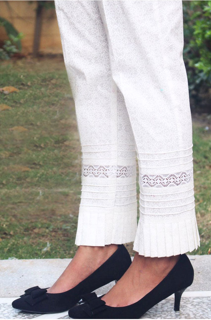 Printed Cotton Straight Pants | BOTTOMS | T1116 - SANA'S
