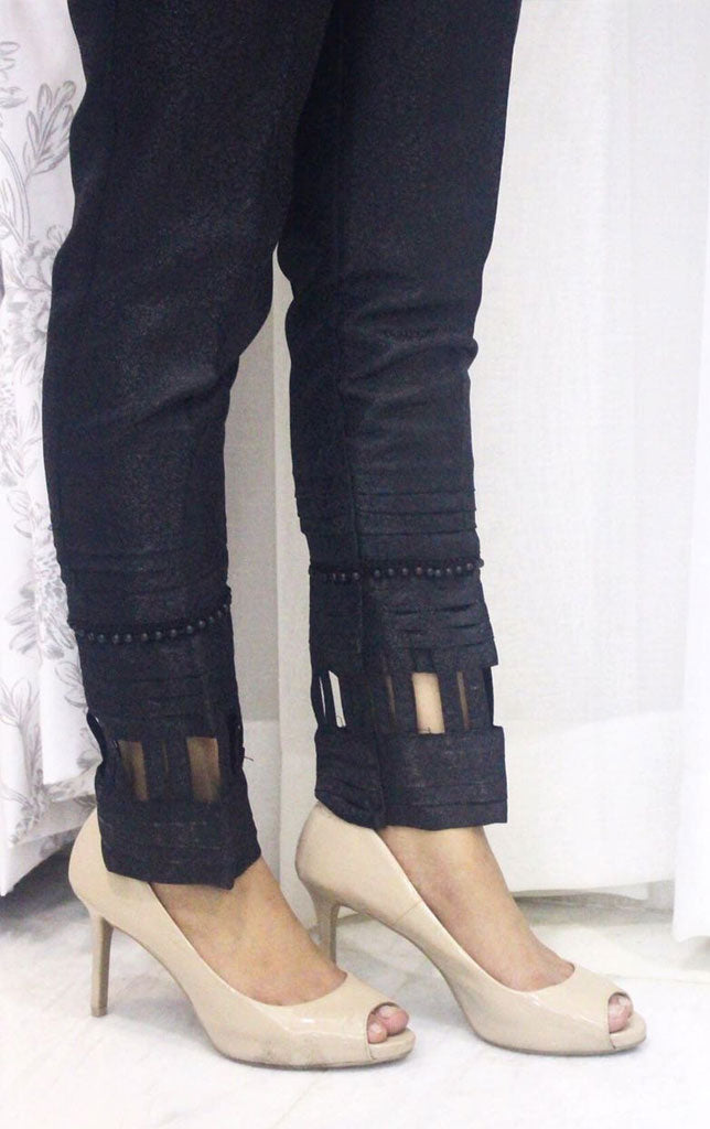 Self Banarsi Cutwork Pants | BOTTOMS | T1130