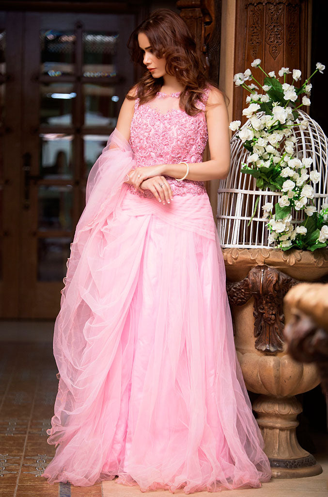 Embroidered Net Maxi | FC16 | M120529 - SANA'S