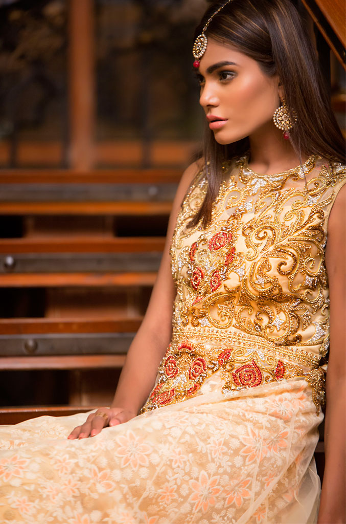 Embroidered Net Maxi | FC16 | 120998 - SANA'S