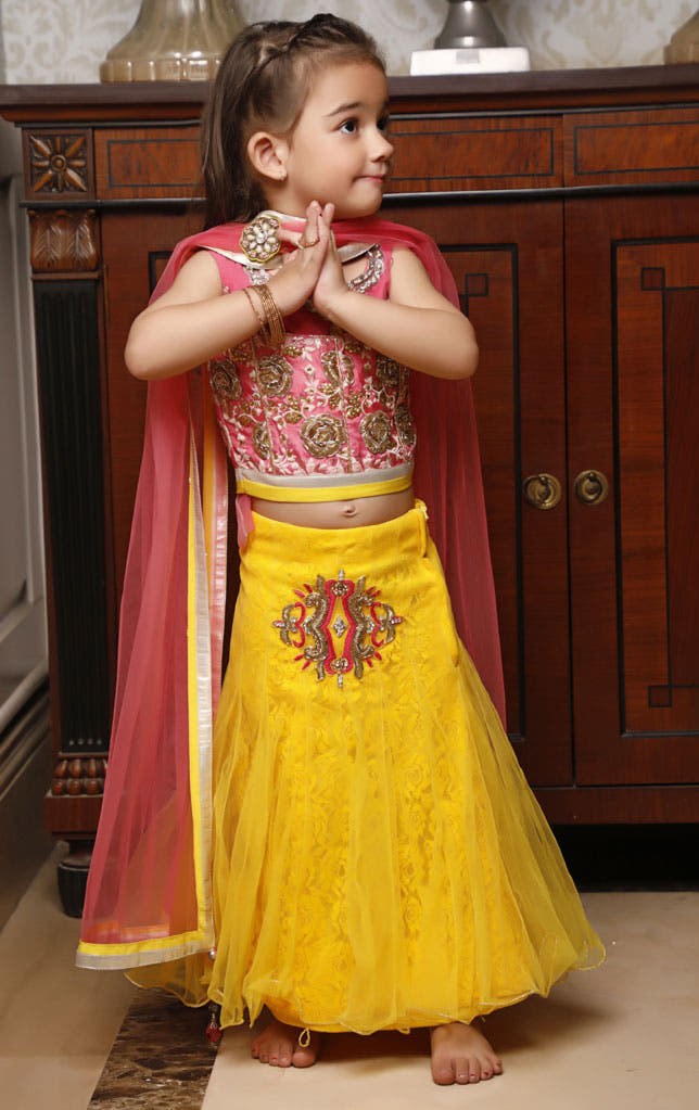 SANA'S red embroidered lehenga Pakistan occasion wear