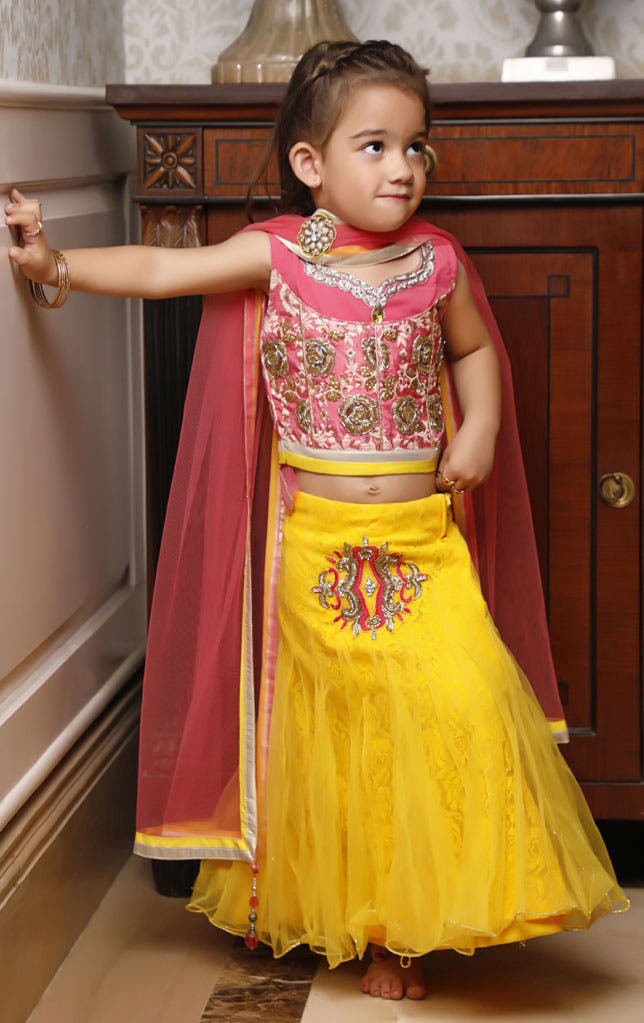 SANA'S red embroidered lehenga Pakistan occasion wear