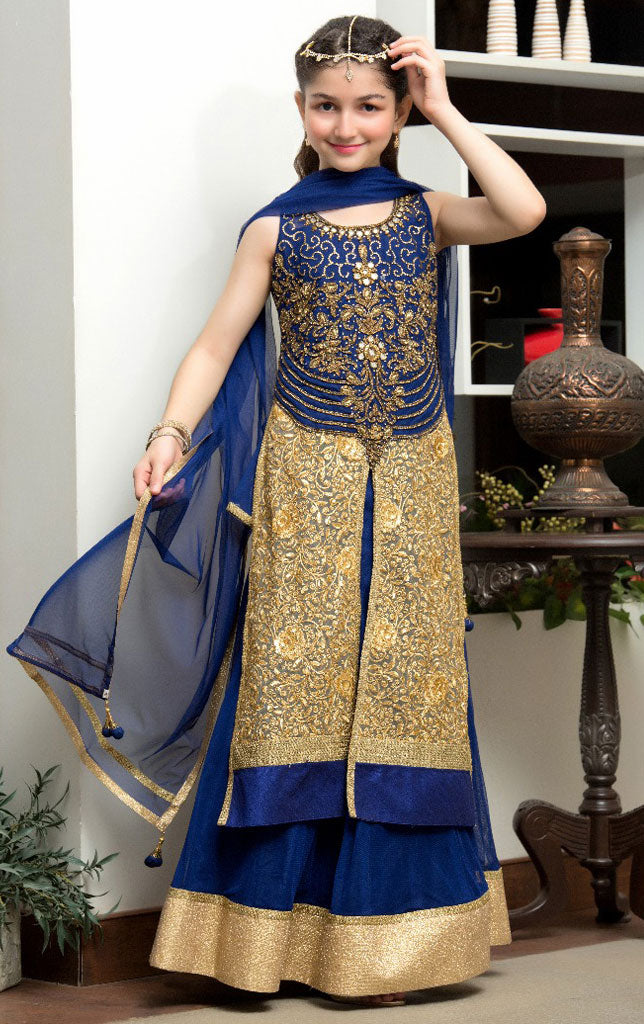 Embroidered Ethnic Sharara Suit | GFC16 | S1407 - SANA'S