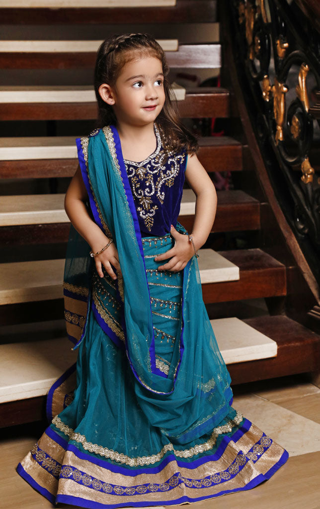 Handwork Embroidered Velvet Net Maxi | WC1920 | 18226