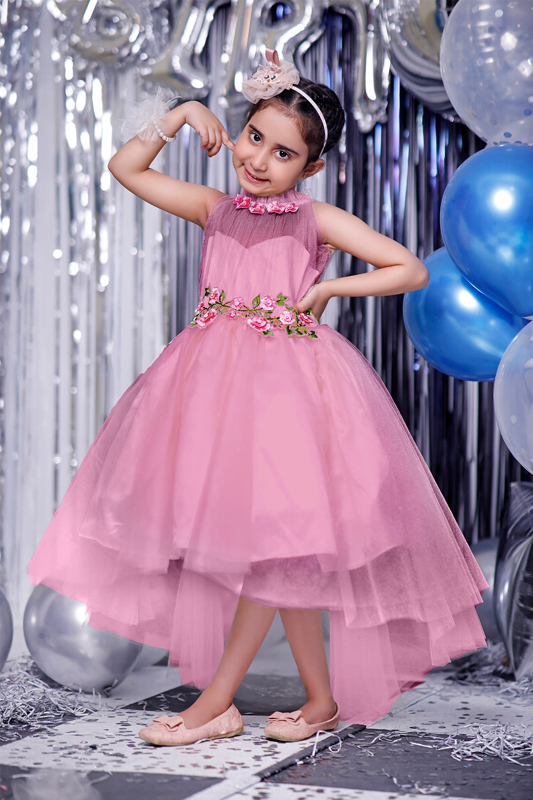 SANA'S net frock Pakistan party wear