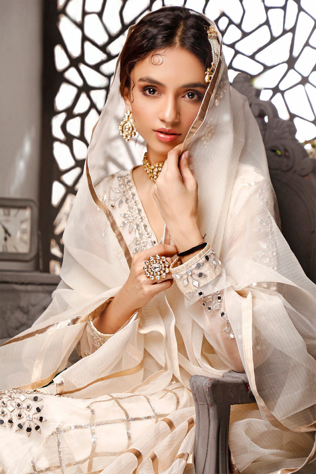 SANA'S organza plazo suit Pakistan occasion wear