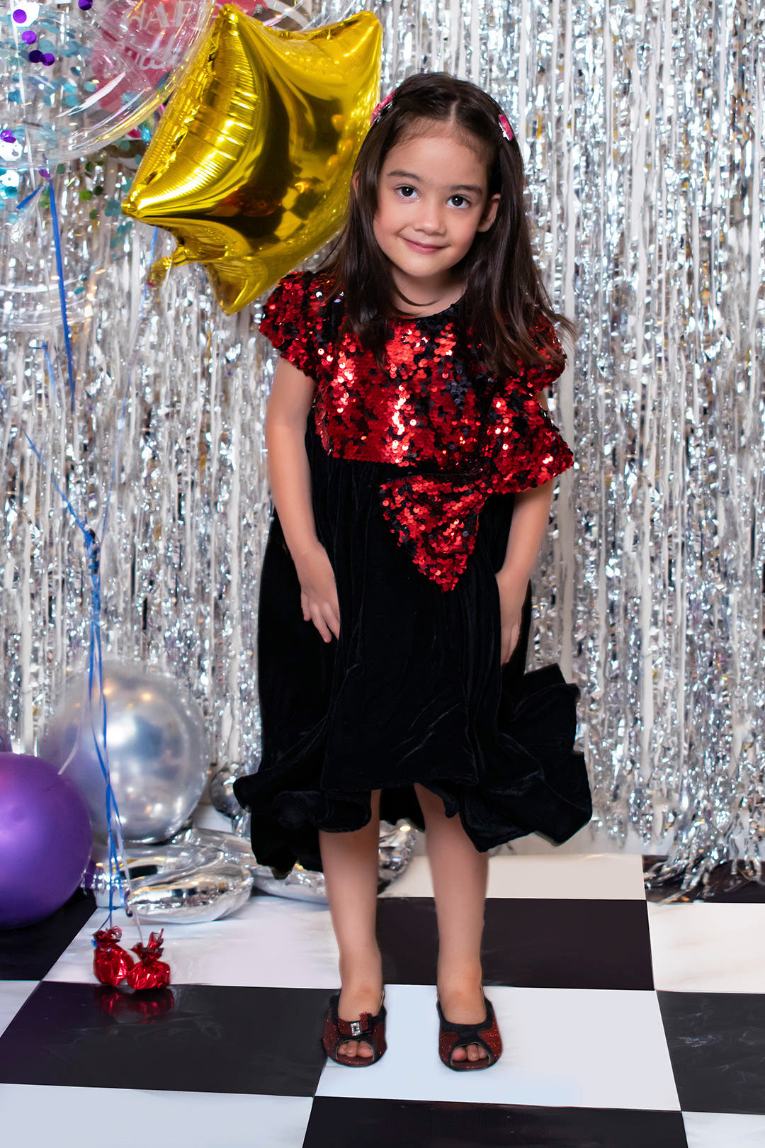 SANA'S velvet frock Pakistan party wear
