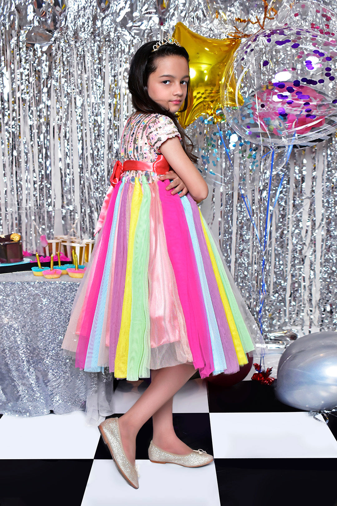 Unicorn Flares Strings Sequins Net Frock | BIRTHDAY BASH | F2127