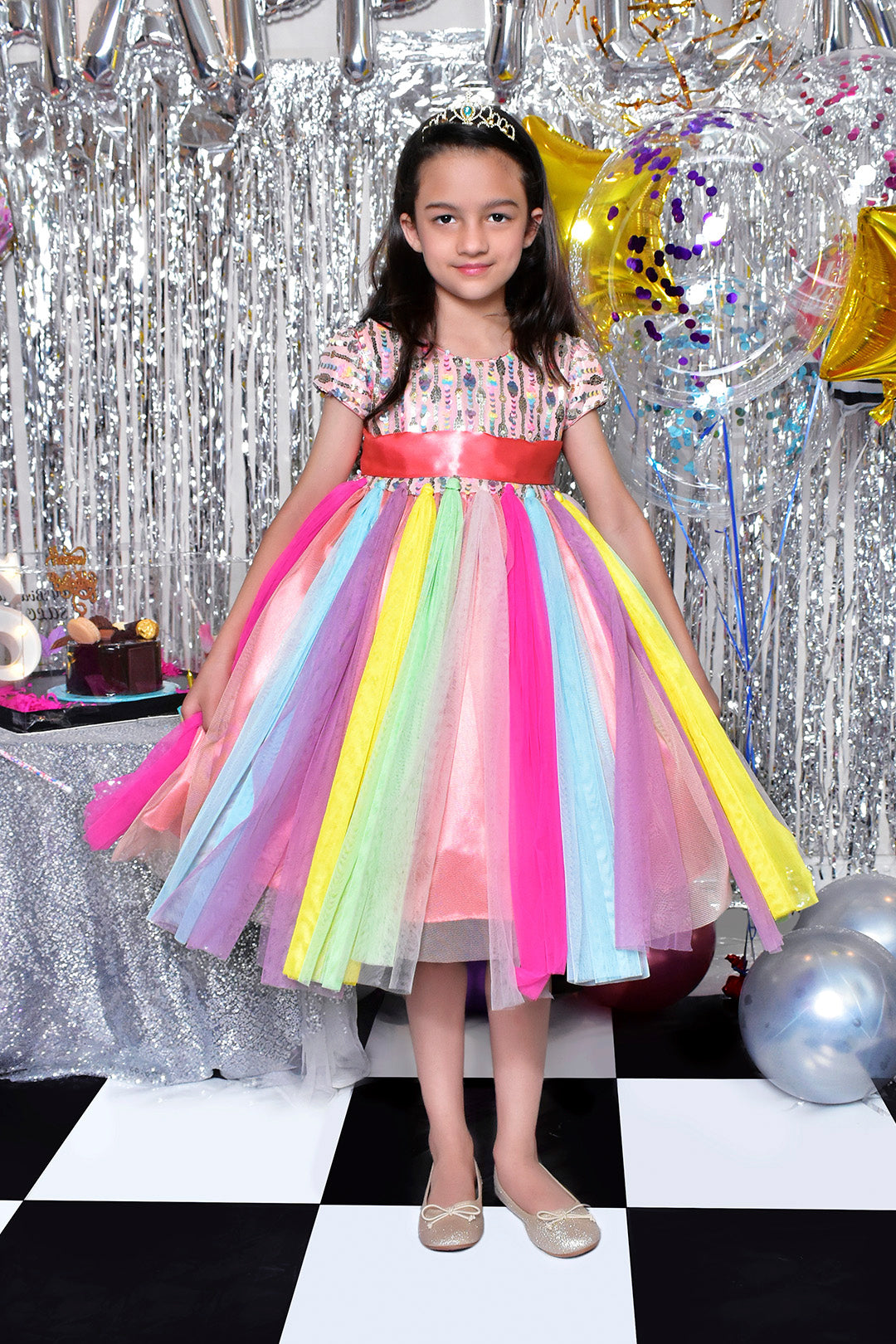 Unicorn Flares Strings Sequins Net Frock | BIRTHDAY BASH | F2127
