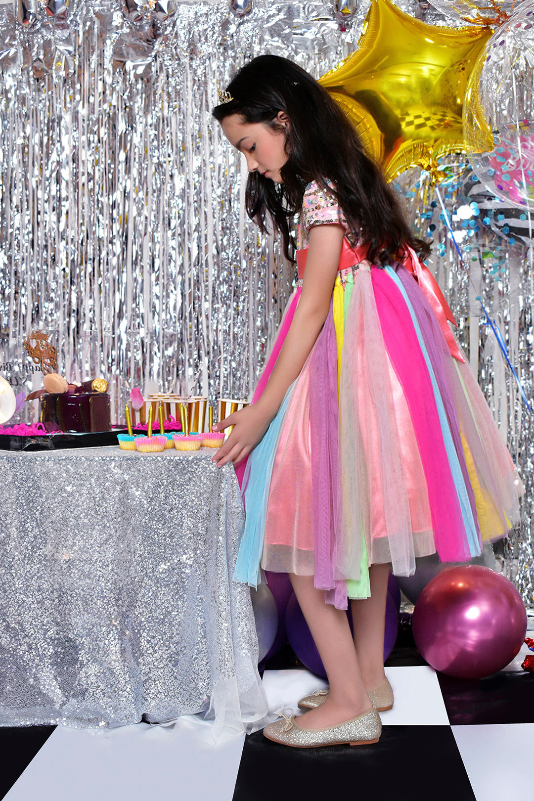 SANA'S net frock Pakistan party wear