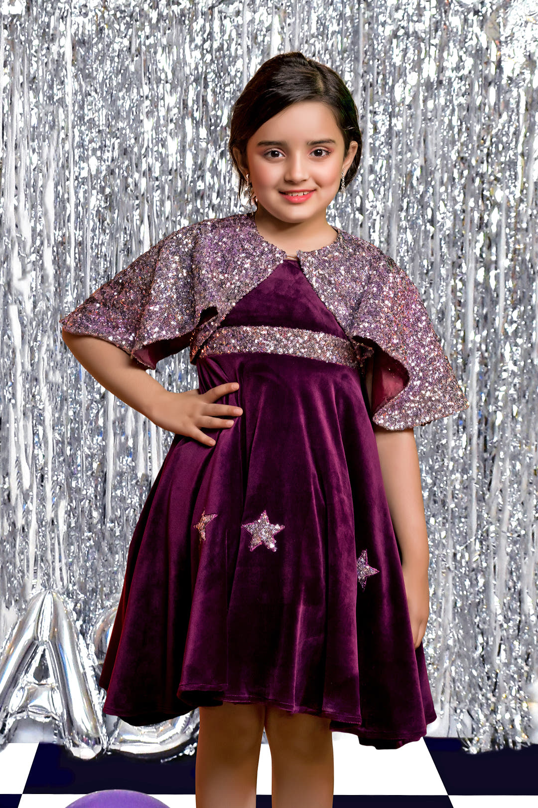 SANA'S velvet frock Pakistan party wear