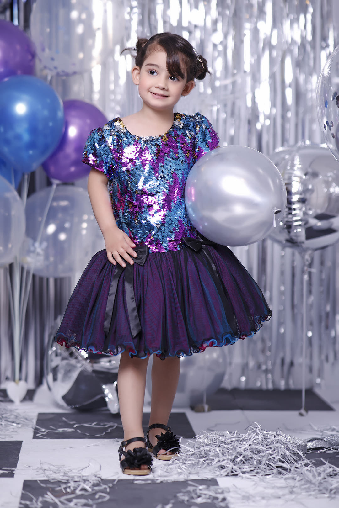 SANA'S net frock Pakistan party wear
