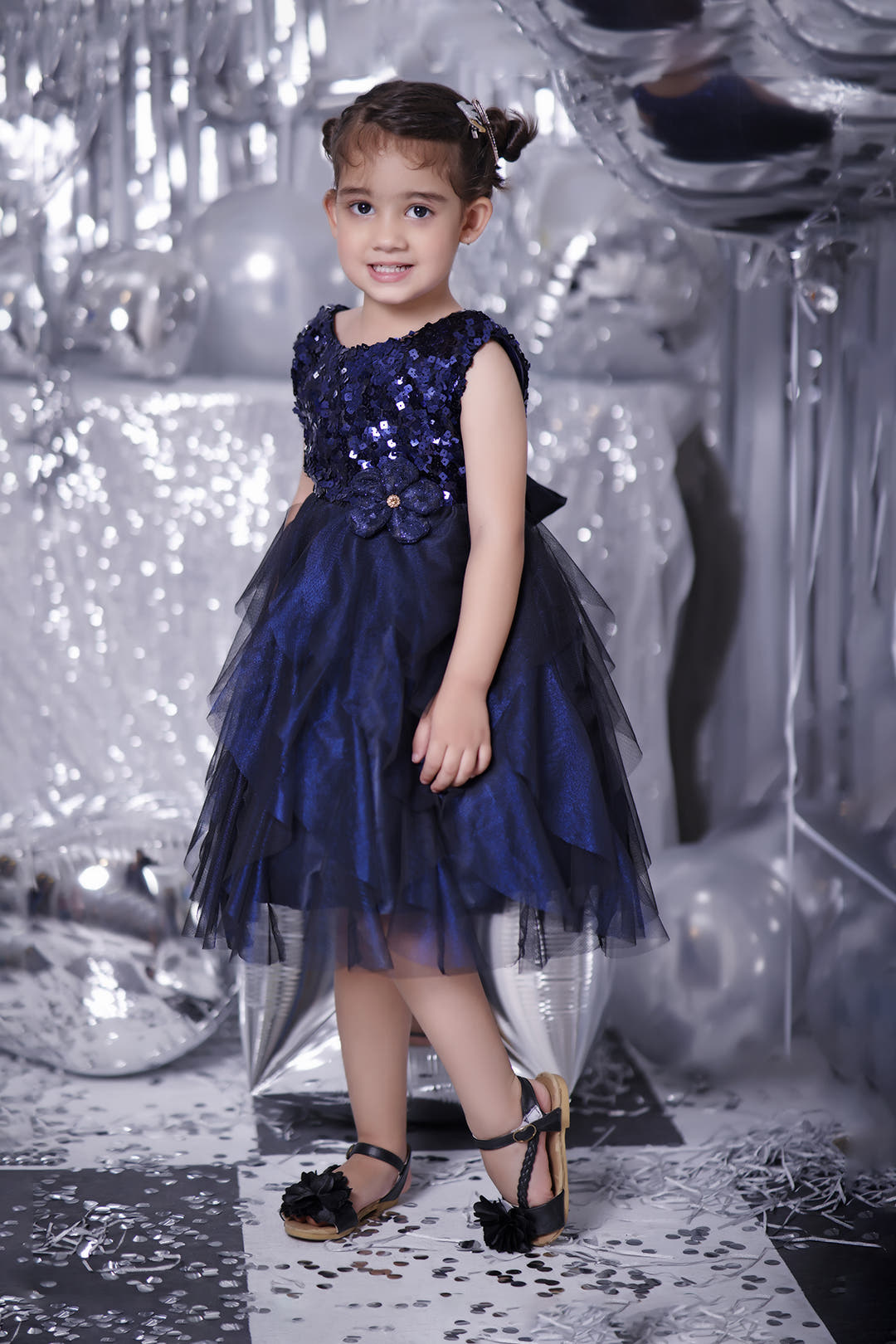 SANA'S net frock Pakistan party wear