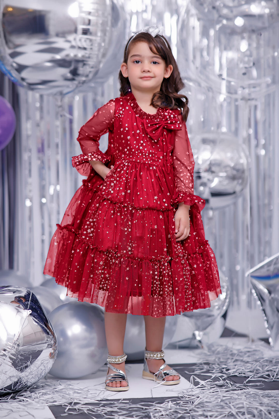 SANA'S net frock Pakistan party wear