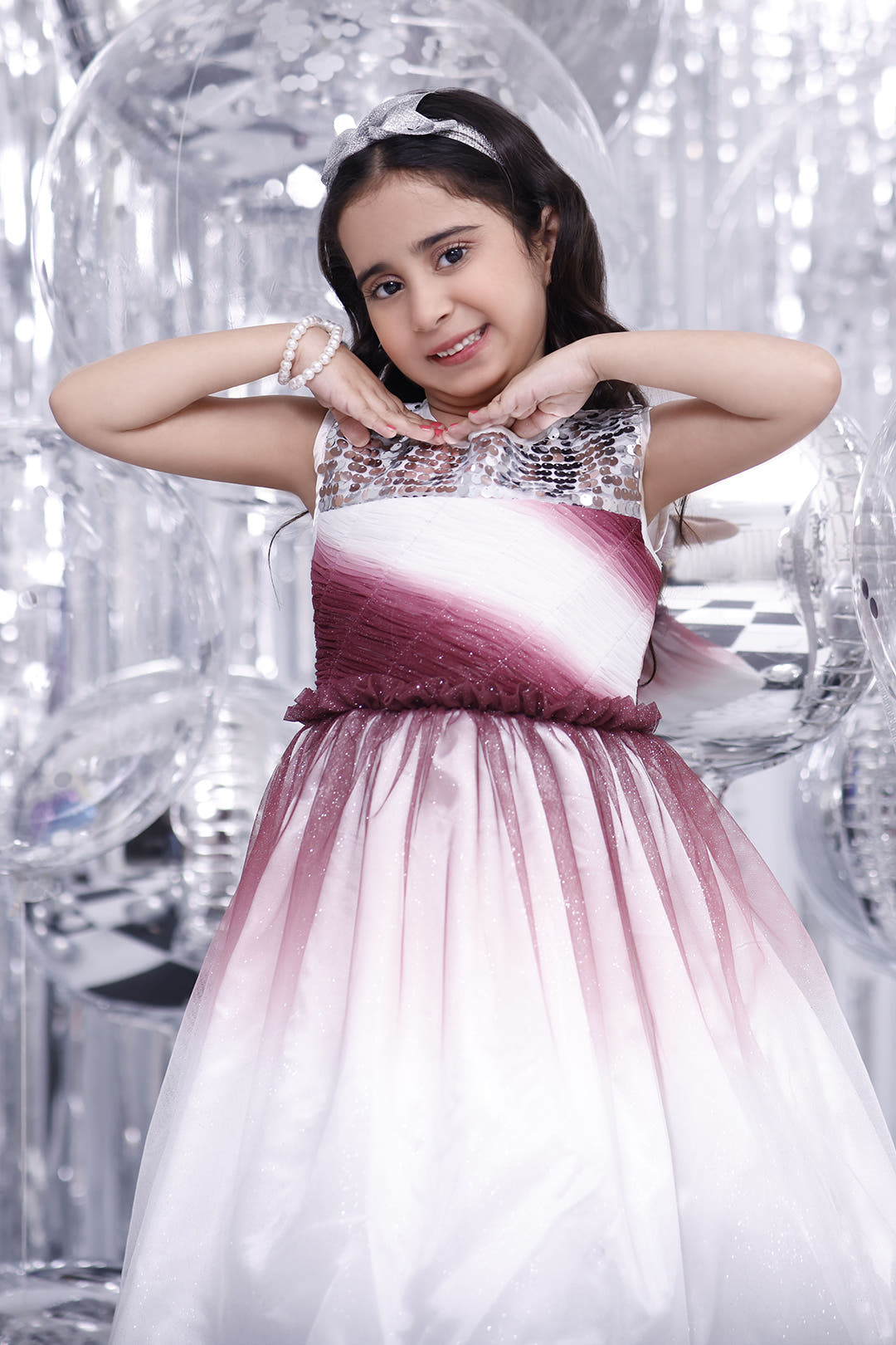 SANA'S net frock Pakistan party wear