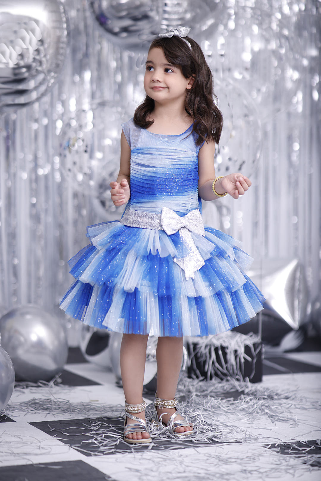 SANA'S net frock Pakistan party wear