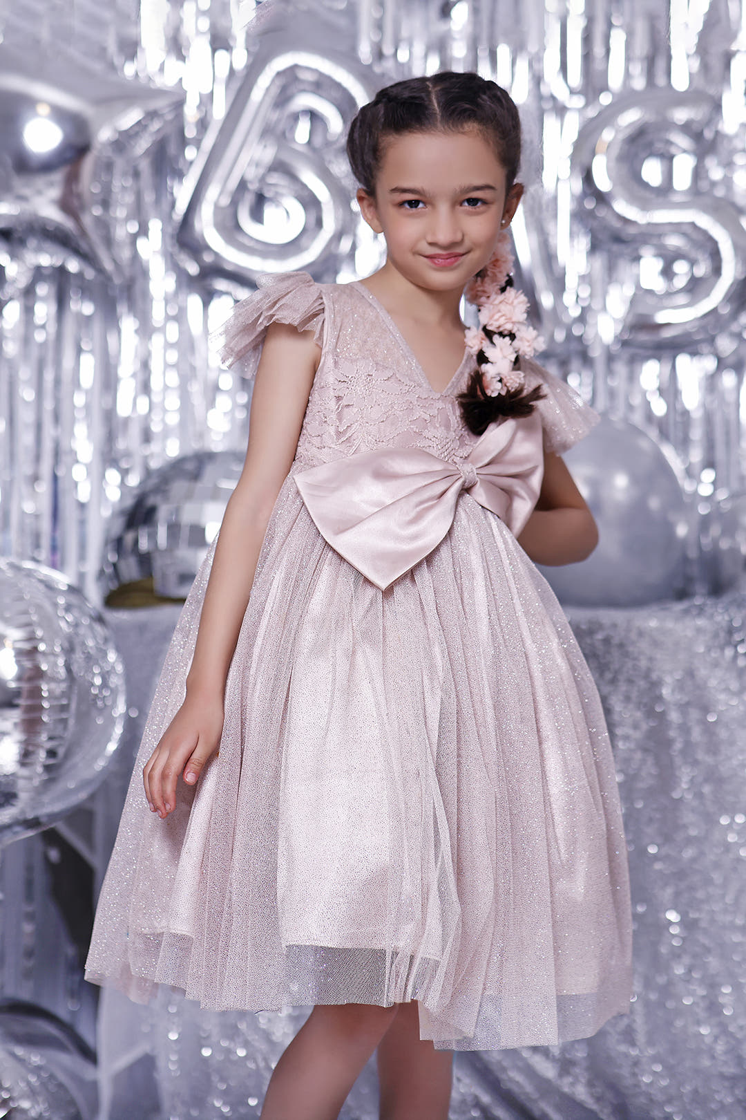 SANA'S net frock Pakistan party wear