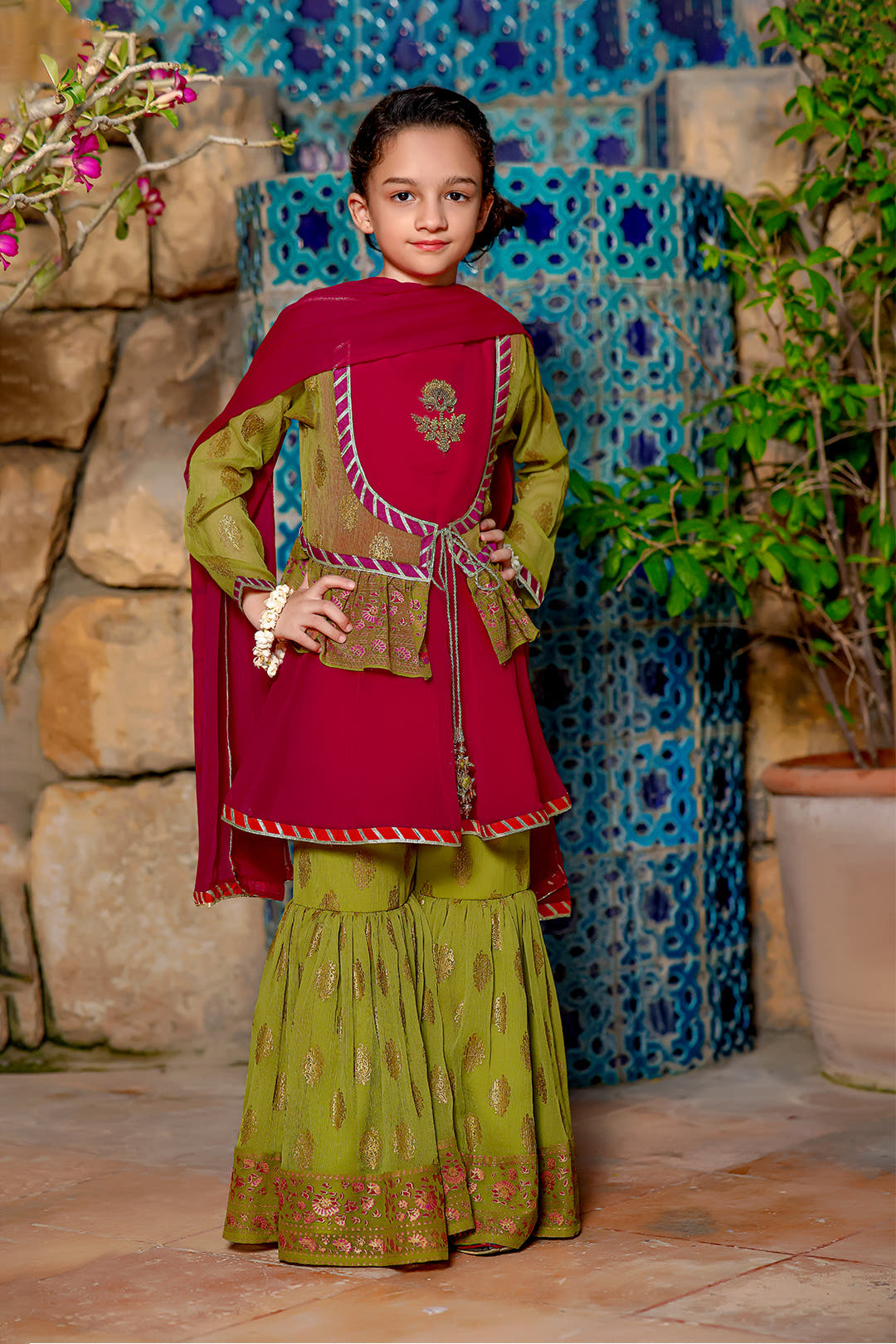 SANA'S printed chiffon gharara suit Pakistan Eid