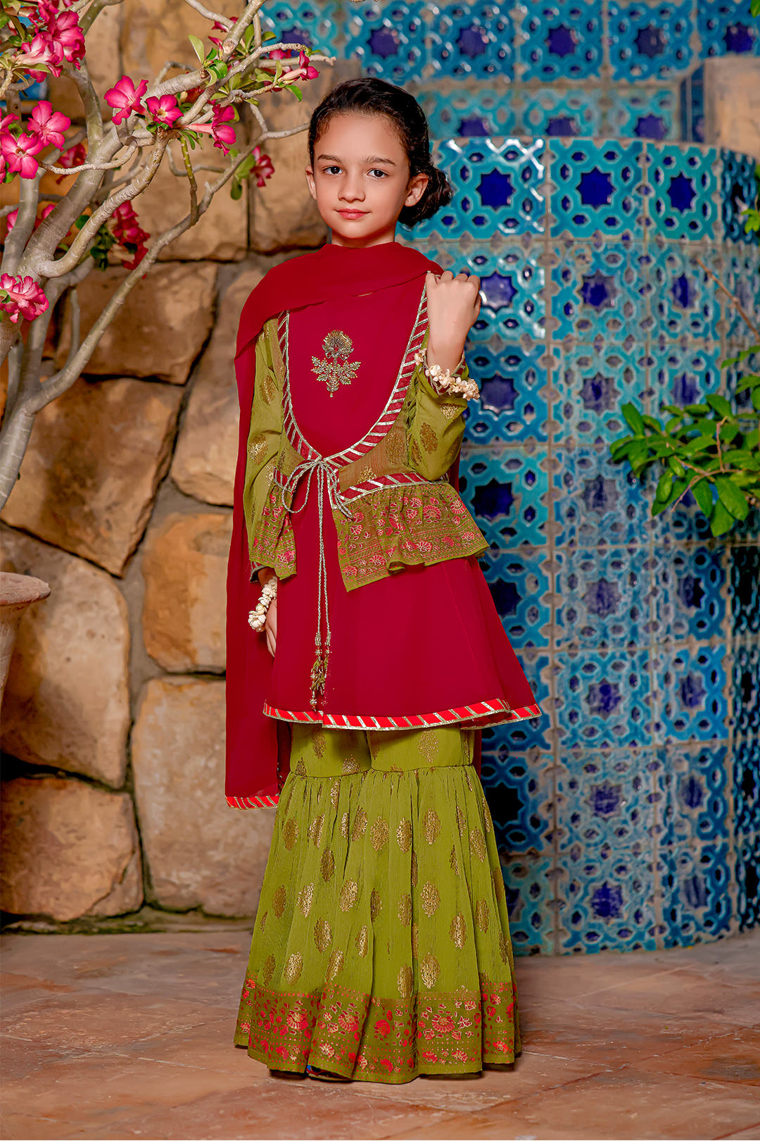 SANA'S printed chiffon gharara suit Pakistan Eid