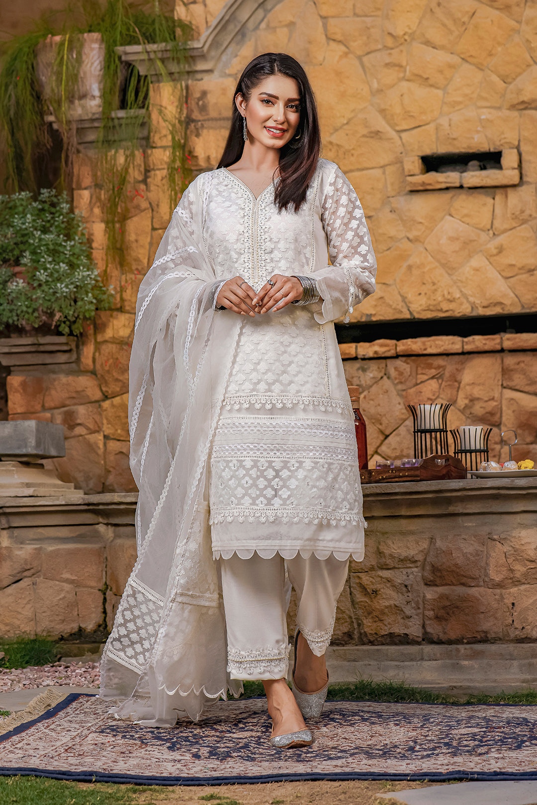 Organza Jacquard Luxury 3pc Suit | Eid Affairs | S202140