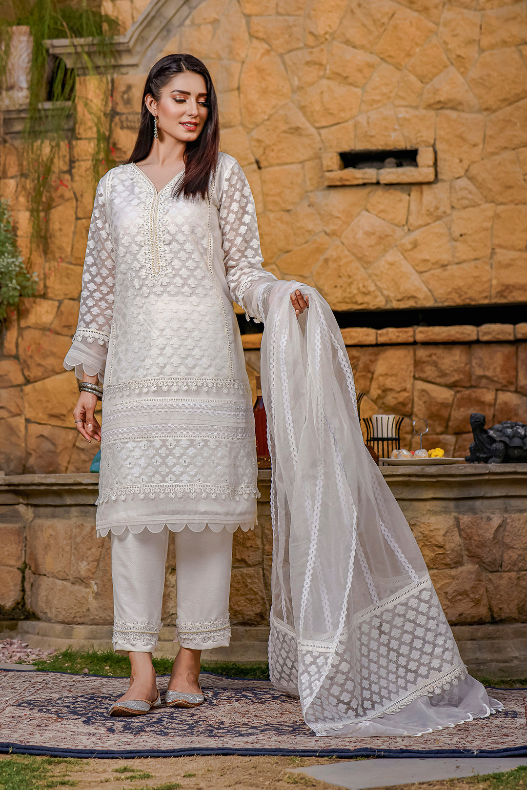Organza Jacquard Luxury 3pc Suit | Eid Affairs | S202140