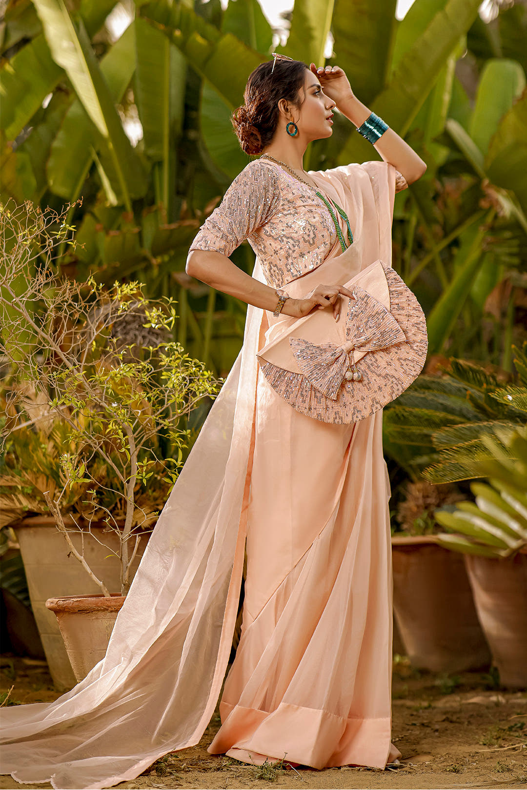 SANA'S organza saree Pakistan occasion wear