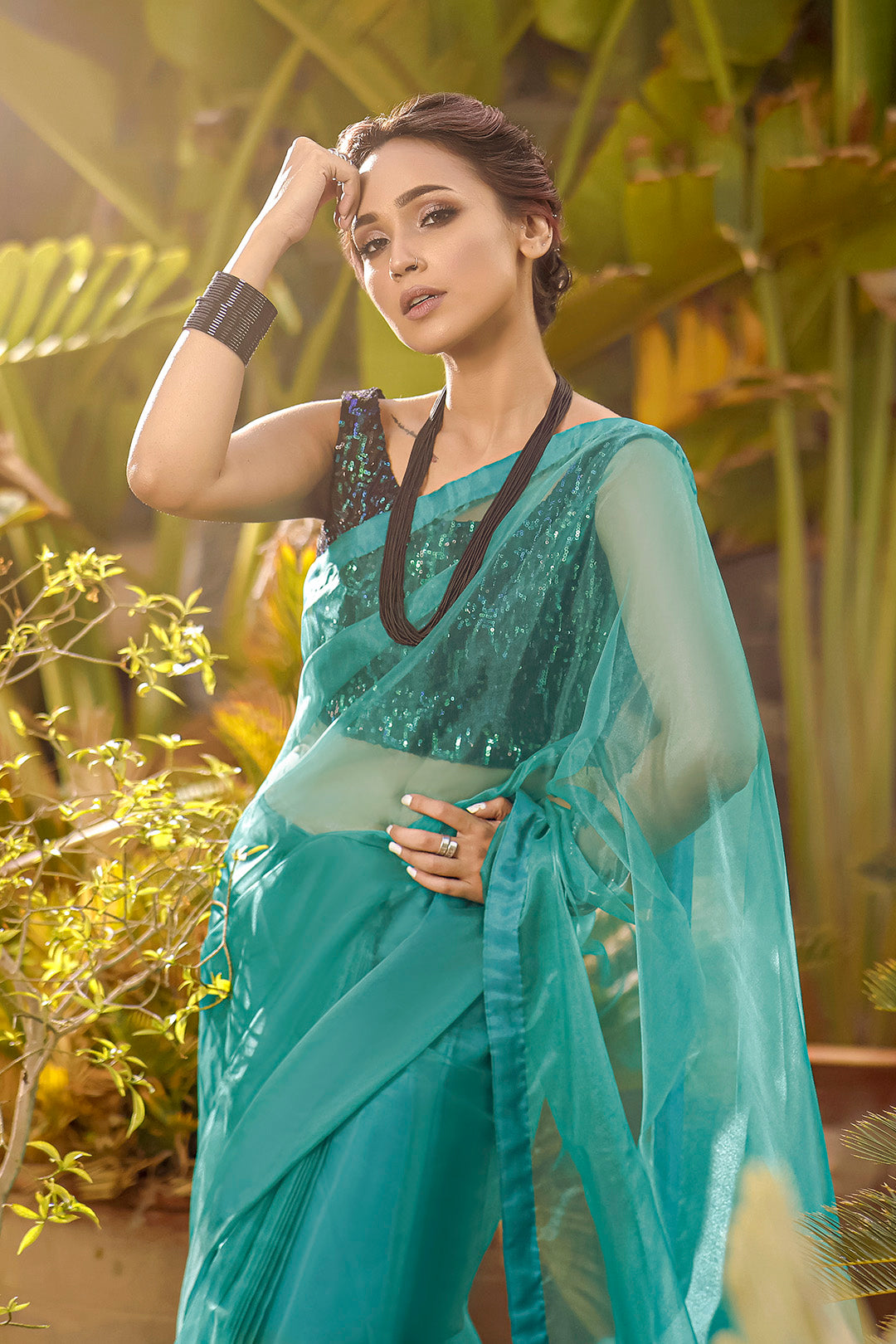 Organza Sequins Luxury Saree | TITLIYAN | SR202124