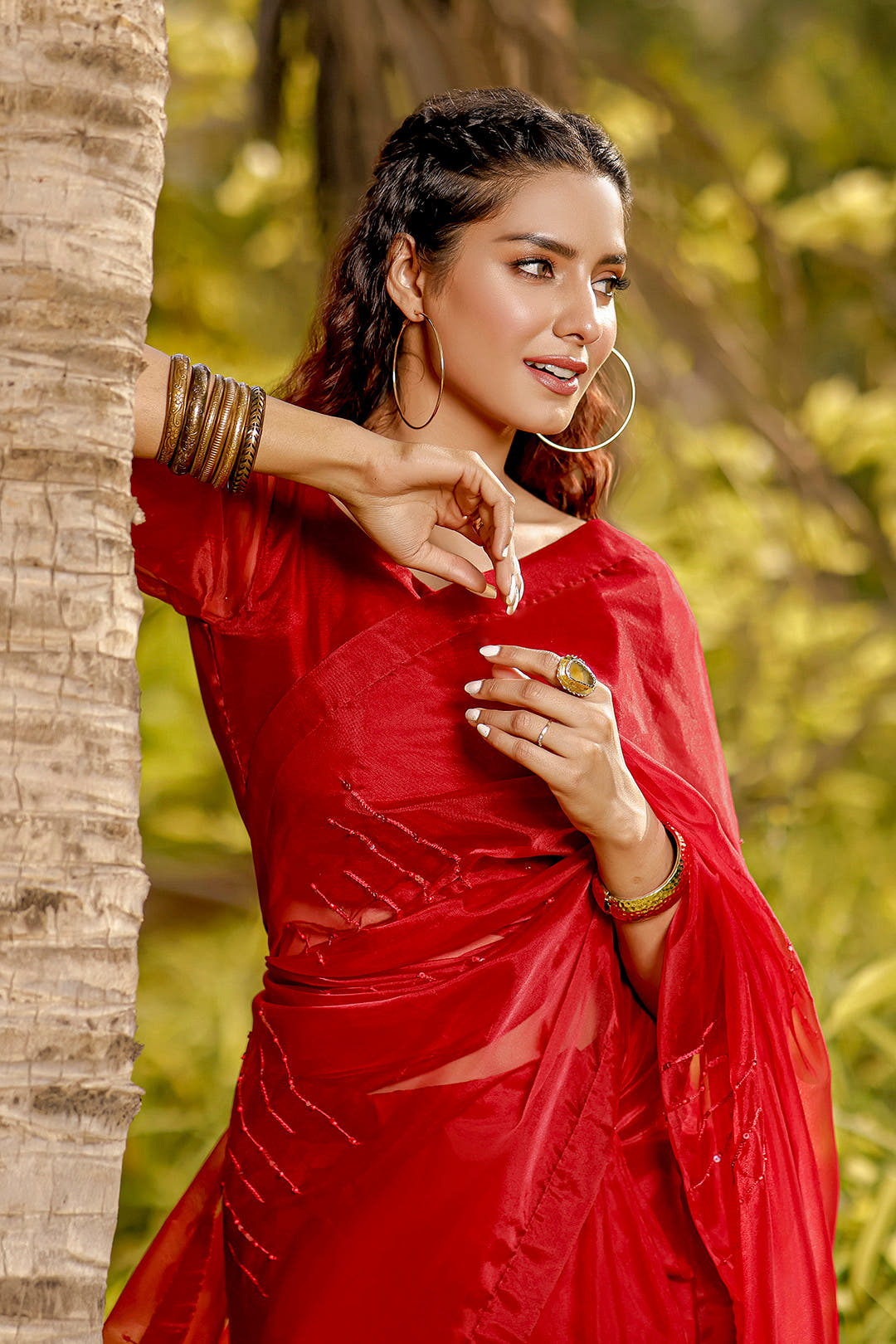 SANA'S organza saree Pakistan occasion wear