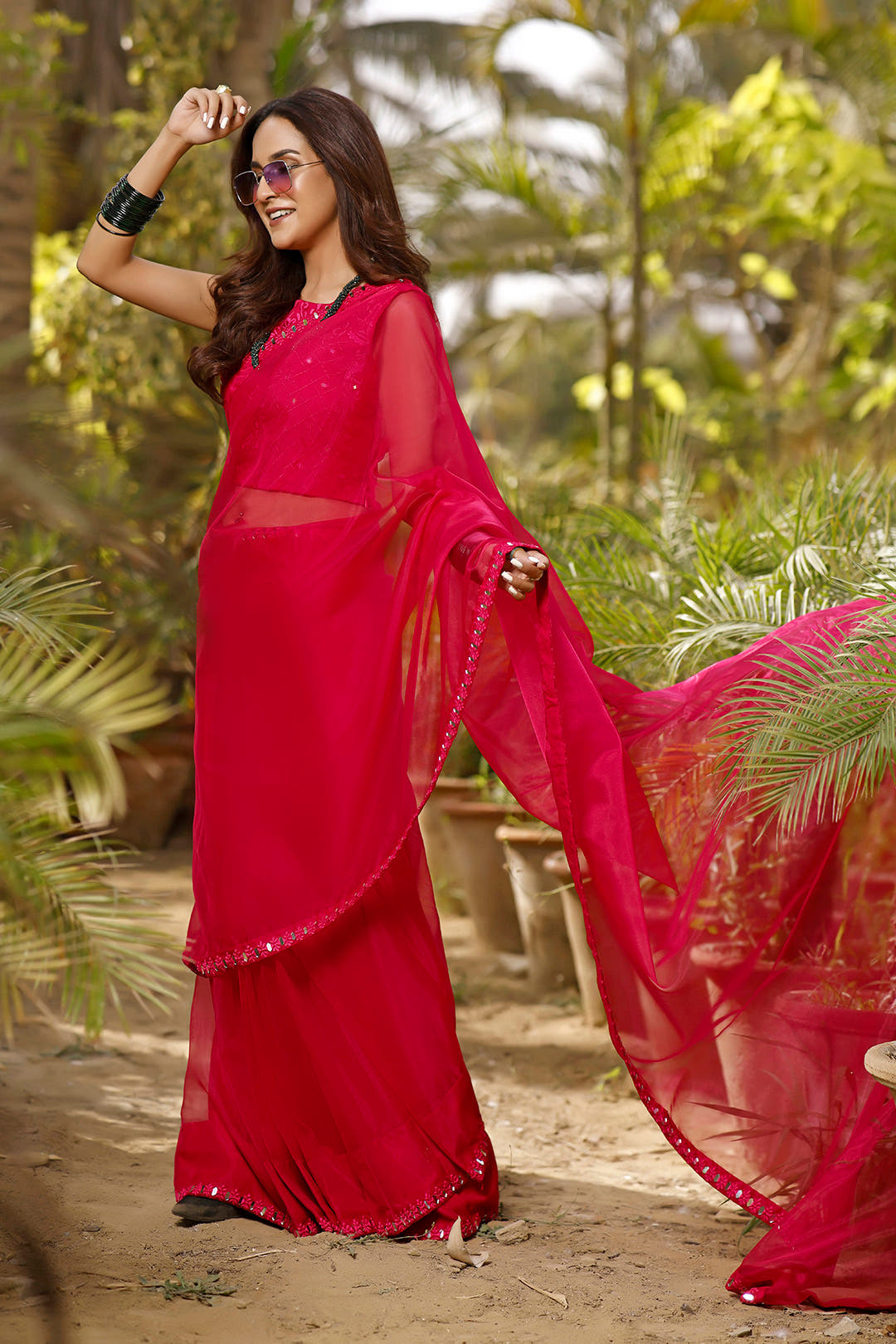 SANA'S organza saree Pakistan occasion wear